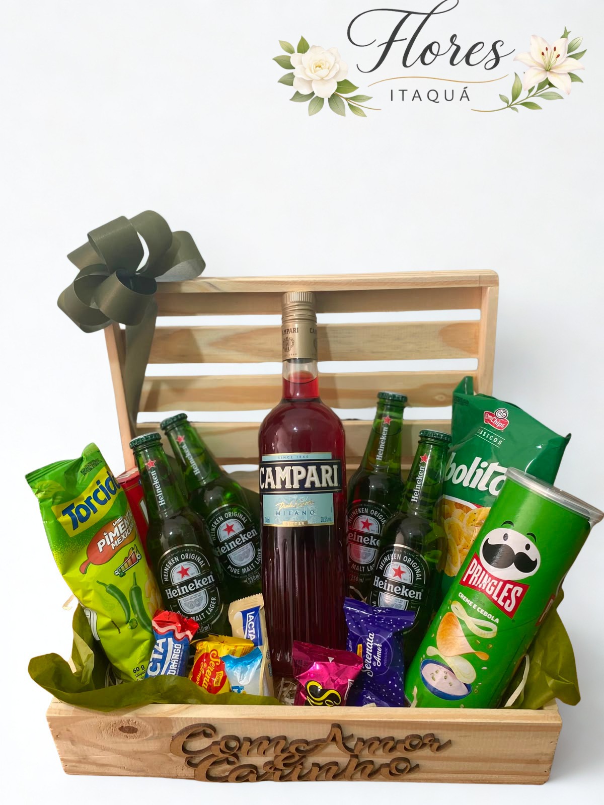 Comprar Cesta Happy Hour Premium na Itaqua Flores